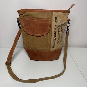 Peace Patience Kindness Goodness Canvas/Leather Crossbody Military Boho Utility